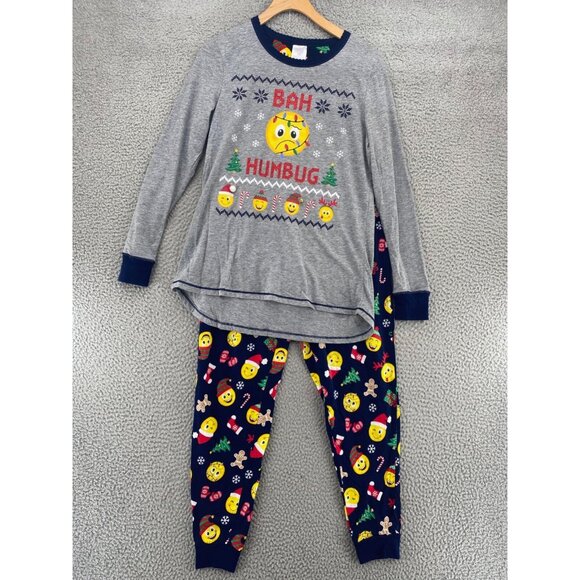Secret Treasures Sleepwear Womens Small Bah Humbug Ugly Sweater Emoji Pajama Set - Picture 1 of 16